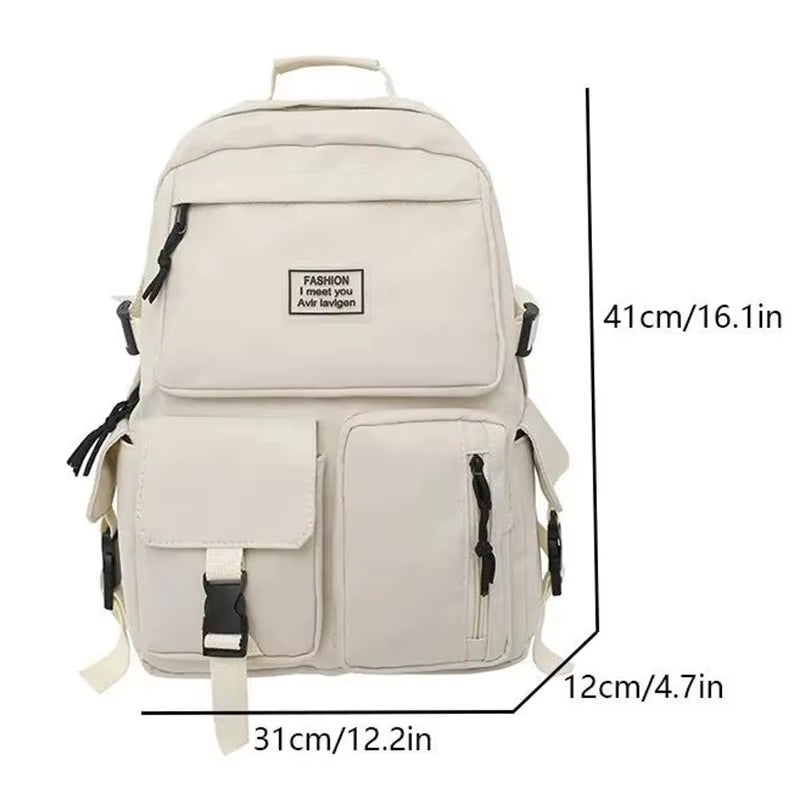 Men'S and Women'S Large Capacity Casual Schoolbag Universal Nylon Backpack Fashion Computer Backpack Daily Commuting