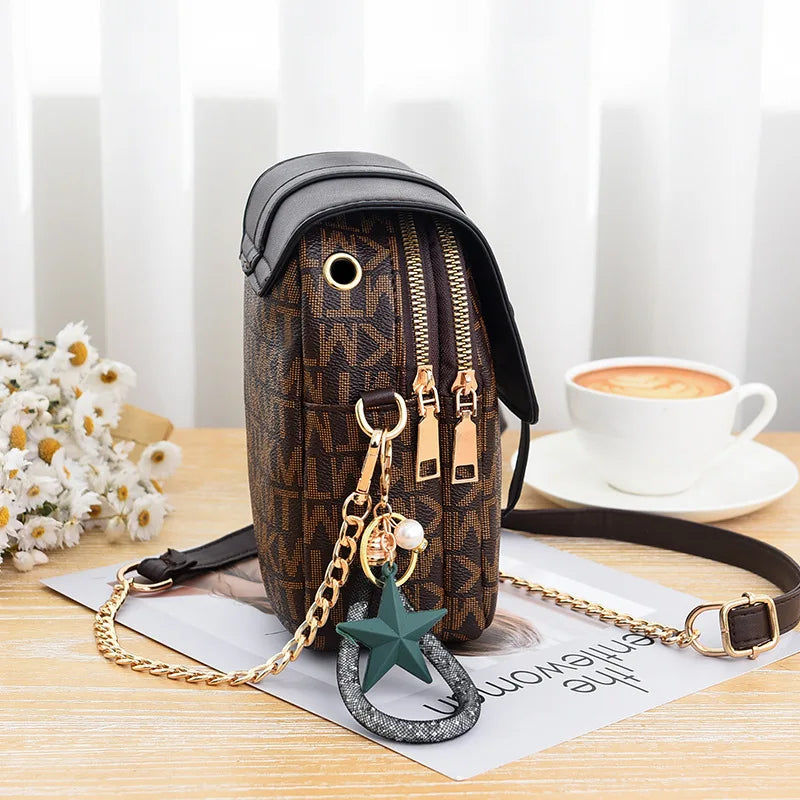 Summer Popular Women'S Bags 2026 Fashion Small Square Bag Wild Shoulder Bag Letter Printing Messenger Bag Mini Mobile Phone Bag