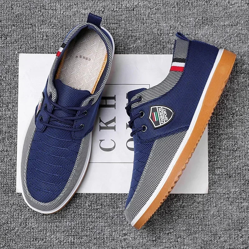 Men'S Casual Canvas Shoes Fashion Soft Sole Driving Shoes 2024 Designer Men Shoes plus Size Comfortable Sneaker Zapatos Hombres