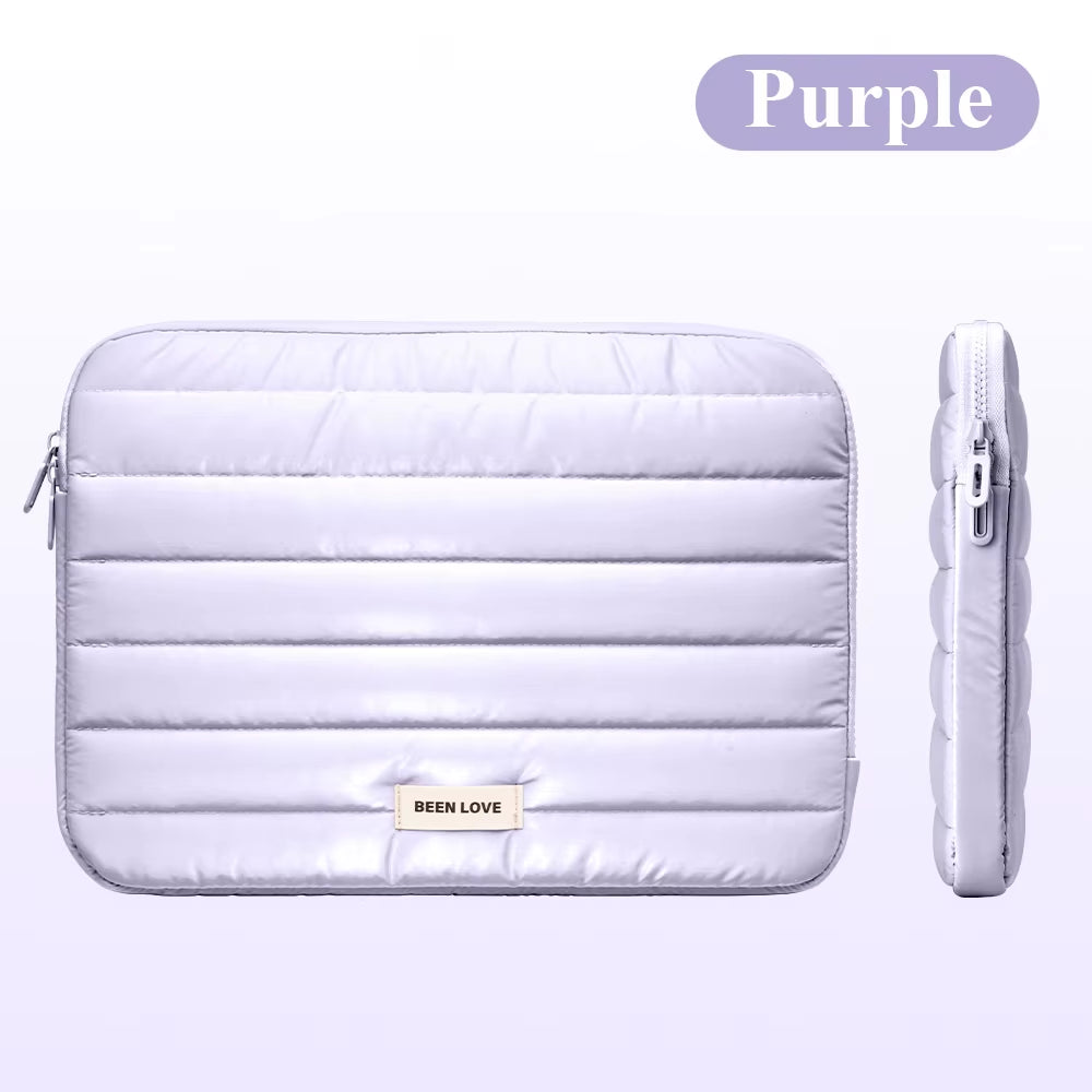 13/14 Inch Puffy Laptop Sleeve Cover Bag for Laptop Cover for Macbook Air Ipad Pro Tablet Pouch Bag Fashion Notebook Soft Case