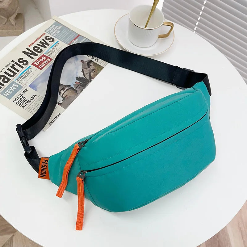 Men'S Chest Bag, Trend Small Sports Bag, Casual Travel Crossbody Bag, Unisex Mobile Waist Bag, Nylon Single Women Shoulder Bag