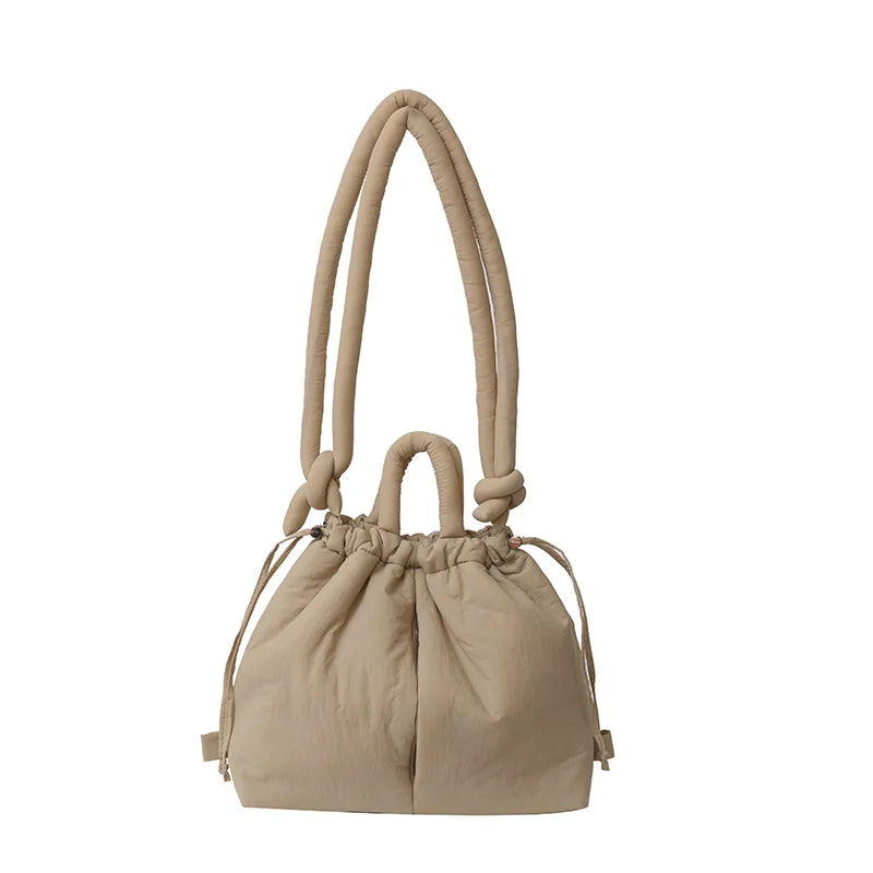 New Korean Fashion Fabric Shoulder Bag Soft Dacron Crossbody Bag Mini Tote Purses for Women Underarm Bags Handbags and Purses