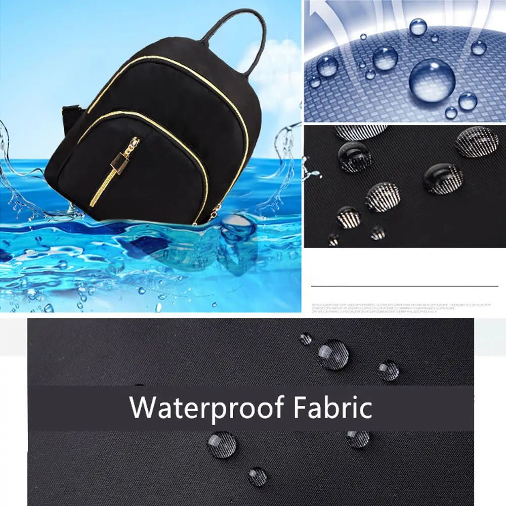 Women'S Multi-Function Mini Backpack Fashion Girl Oxford Daypack Travel Cute Backpack Shoulder Bag Black Girl Purse