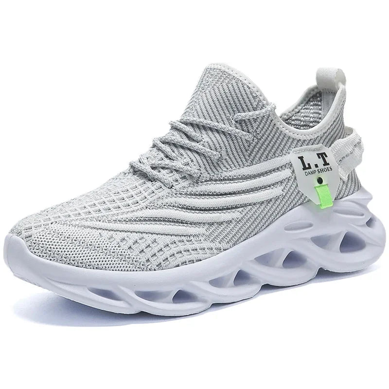 Men Sports Running Black Jogging Shoes Casual Sneakers Outdoor Breathable Mesh Women Light Shock-Absorption Sneakers Men