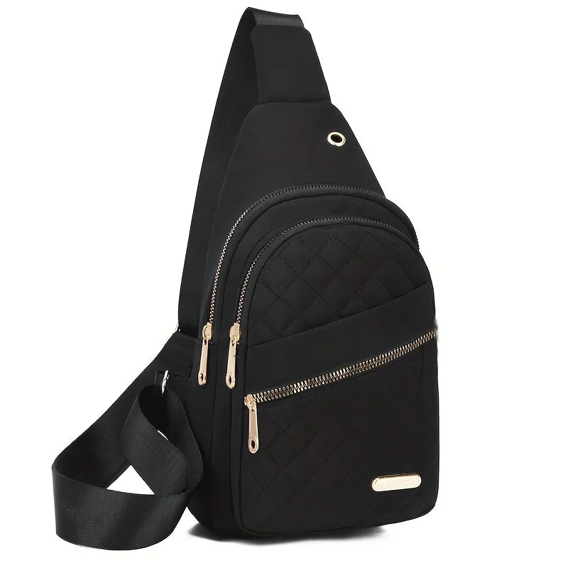Lightweight & Comfortable Quilted Crossbody Chest Bag, Perfect for Daily Use, Casual Outings & Travel Women Sling Shoulder Purse