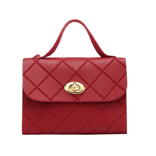 Rhombus Striped Square Bag Women Handbags2025 Korean Version Handbag Foreign Trade Wholesale Fashion Bag