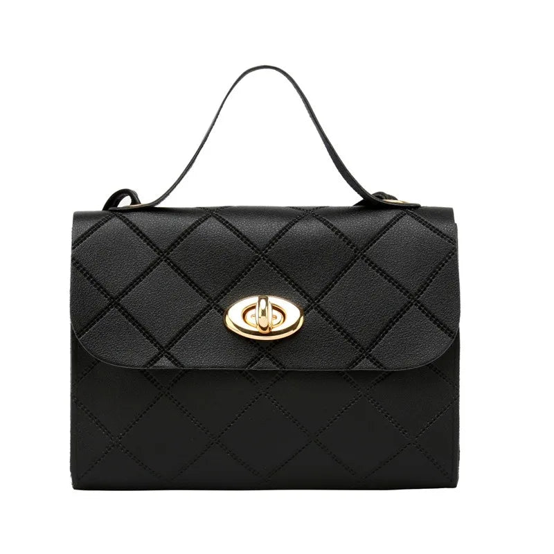 Rhombus Striped Square Bag Women Handbags2025 Korean Version Handbag Foreign Trade Wholesale Fashion Bag