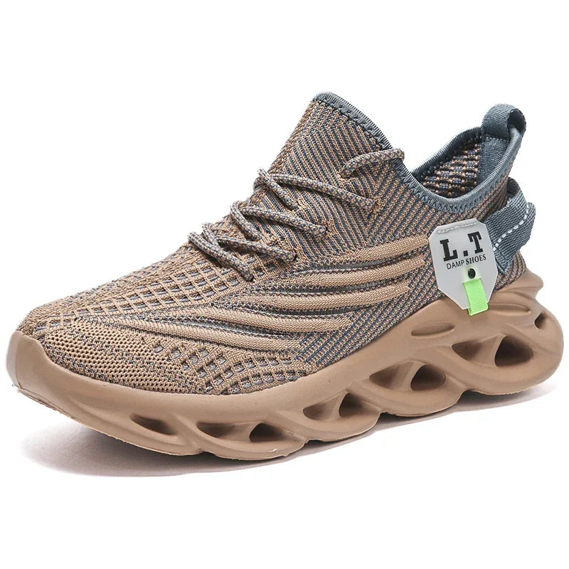 Men Sports Running Black Jogging Shoes Casual Sneakers Outdoor Breathable Mesh Women Light Shock-Absorption Sneakers Men