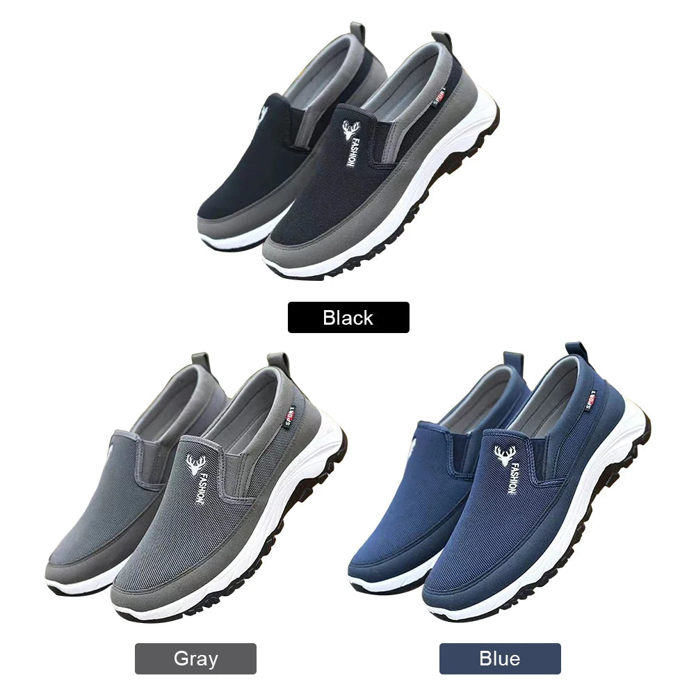 Men Penny Boat Shoes Sports Shoes Breathable Orthopedic Travel Plimsolls Flat Slip on for Outdoor Activity Hiking Walking