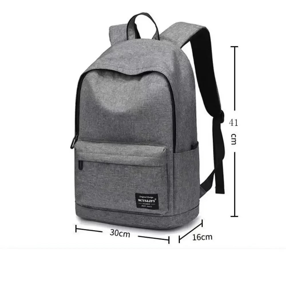 15 Inches Versatile Backpack Trendy Washable Oxford Cloth Computer Bag Black Grey Blue Red School Student Backpack Unisex