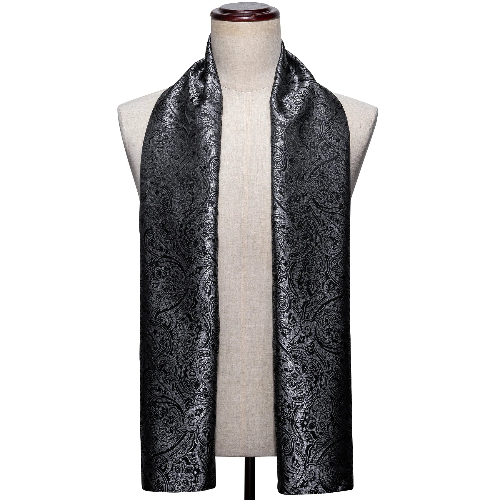 New Fashion Men Scarf Green Jacquard Paisley Silk Scarf Autumn Winter Casual Business Suit Shirt Scarf 160*50Cm