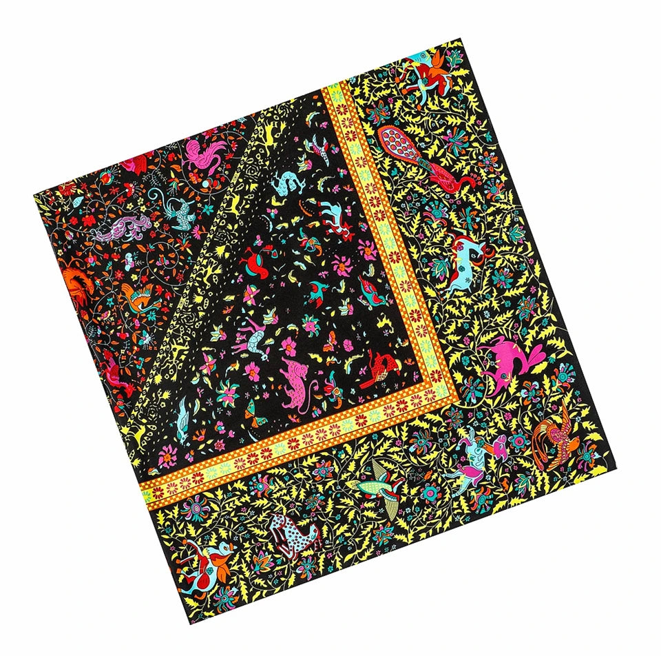 130Cm Paisley Design Brand Big Square Scarf Twill 100% Silk Scarf Women Luxury Fashion Shawl Echarpe Kerchief Scarves for Ladies