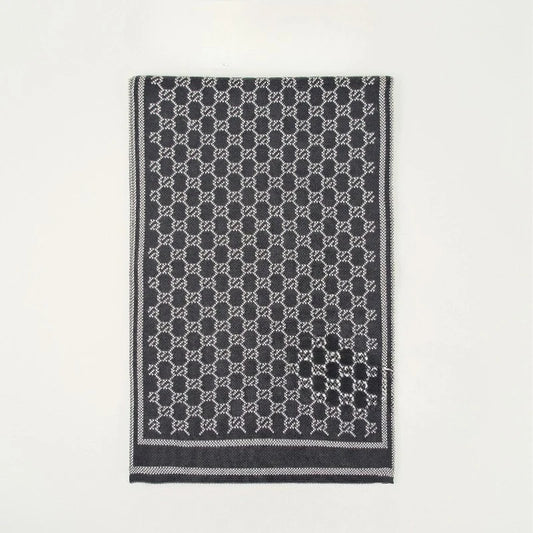 Winter Scarf for Men Check Stripe Paisley Immitation Cashmere Elegant Jacquard Scarves Double Side Warm Windproof Neck Snood