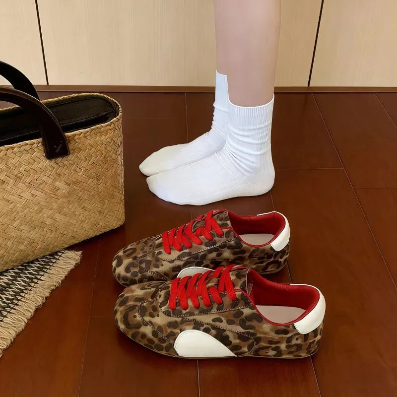 Women'S Fashion 2026 Spring and Autumn New Retro Leopard Leisure Flat Single Shoes