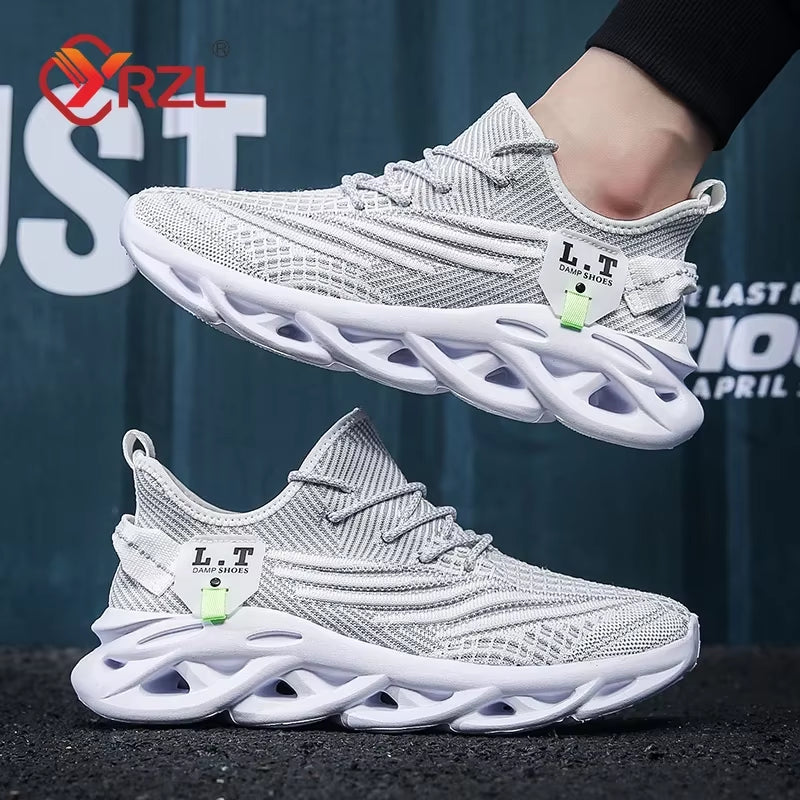 Men Sports Running Black Jogging Shoes Casual Sneakers Outdoor Breathable Mesh Women Light Shock-Absorption Sneakers Men