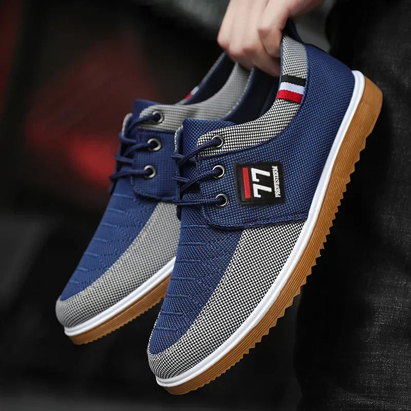 Men'S Casual Canvas Shoes Fashion Soft Sole Driving Shoes 2024 Designer Men Shoes plus Size Comfortable Sneaker Zapatos Hombres