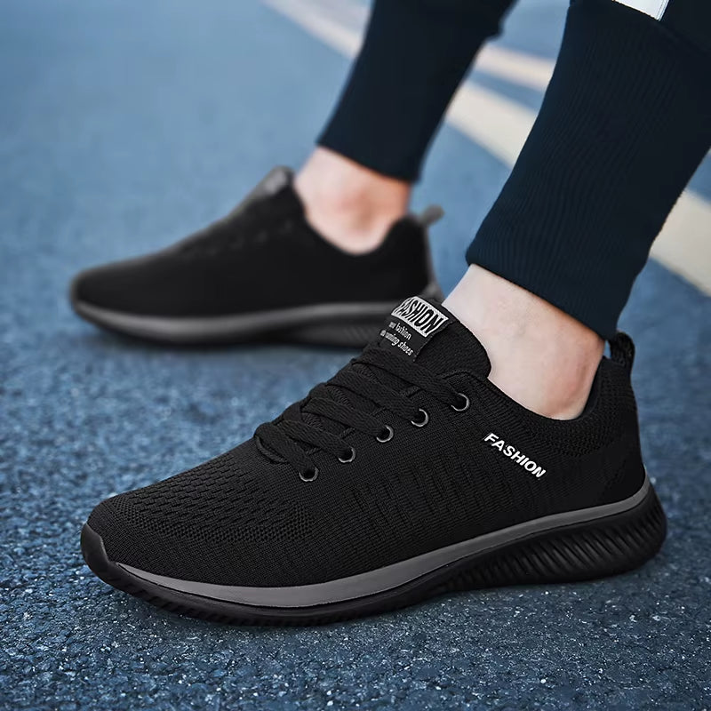 Sports Shoes for Men Shoes Sneakers Black Shoes Casual Men Knit Sneakers Breathable Athletic Running Walking Gym Shoes