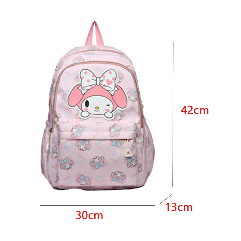 Sanrio Backpack Anime Kuromi Cinnamoroll My Melody Student Bag Large Capacity Women Bag for Children Girls Birthday Gift