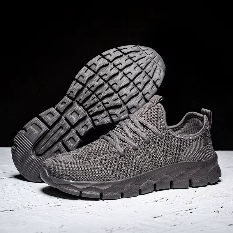 Men'S Shoes Four Seasons New plus Size Flying Weaving Lightweight Breathable Casual Sports Shoes Soft Sole Outdoor Running Shoes