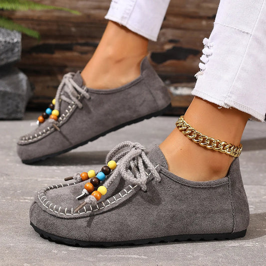 Spring Fashion New Casual and Comfortable Versatile Women'S Loafers Outdoor Soft Soled Lightweight Ethnic Style Women'S Shoes