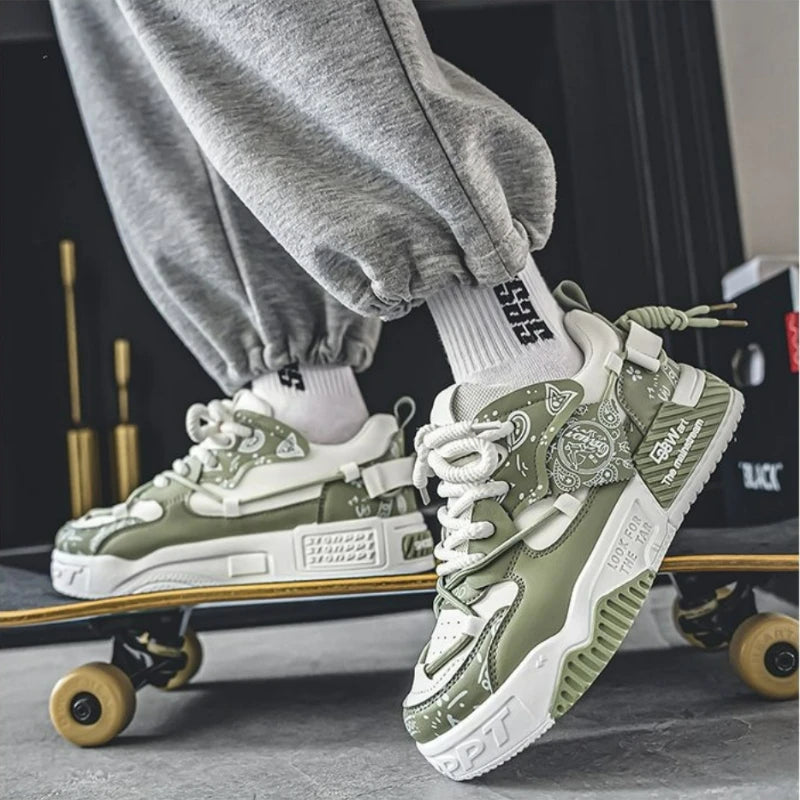 Fashion Skate Shoes Men'S Sneakers Men Breathable Running Shoes Outdoor Mesh Casual Shoe Man Lace up Vulcanized Shoes Zapatillas