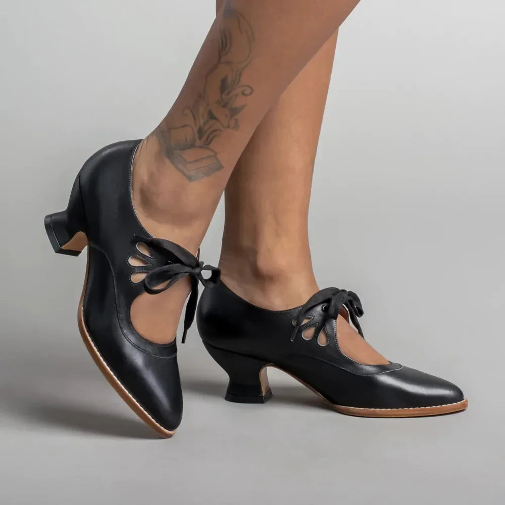 New European and American Hollow Out High Heel Shoes for Women Lace up Large Casual Shoes Women Shoes Zapatos De Mujer2023