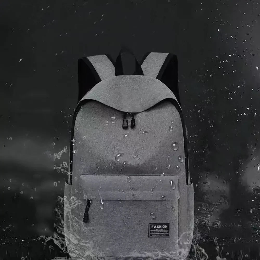 15 Inches Versatile Backpack Trendy Washable Oxford Cloth Computer Bag Black Grey Blue Red School Student Backpack Unisex