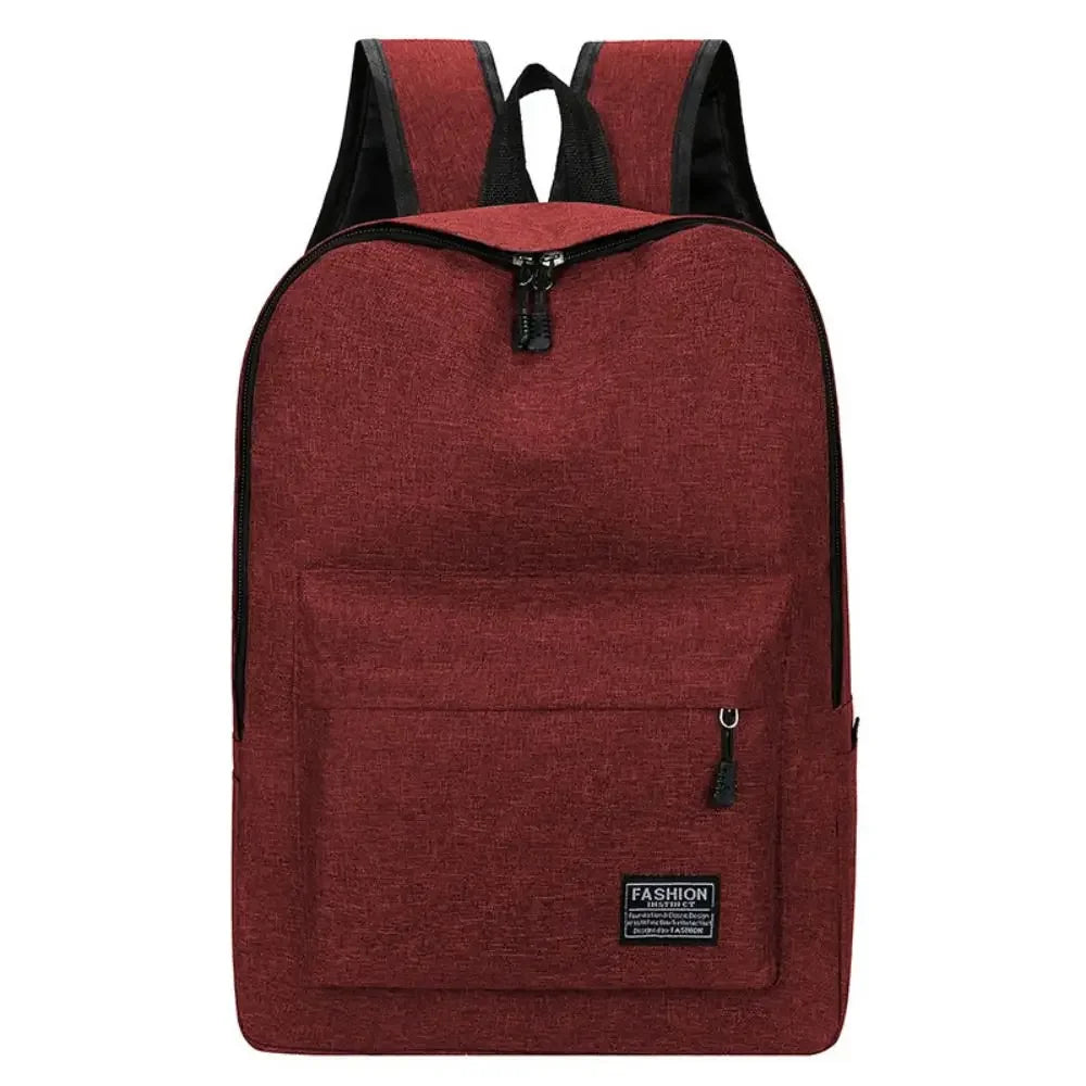 15 Inches Versatile Backpack Trendy Washable Oxford Cloth Computer Bag Black Grey Blue Red School Student Backpack Unisex
