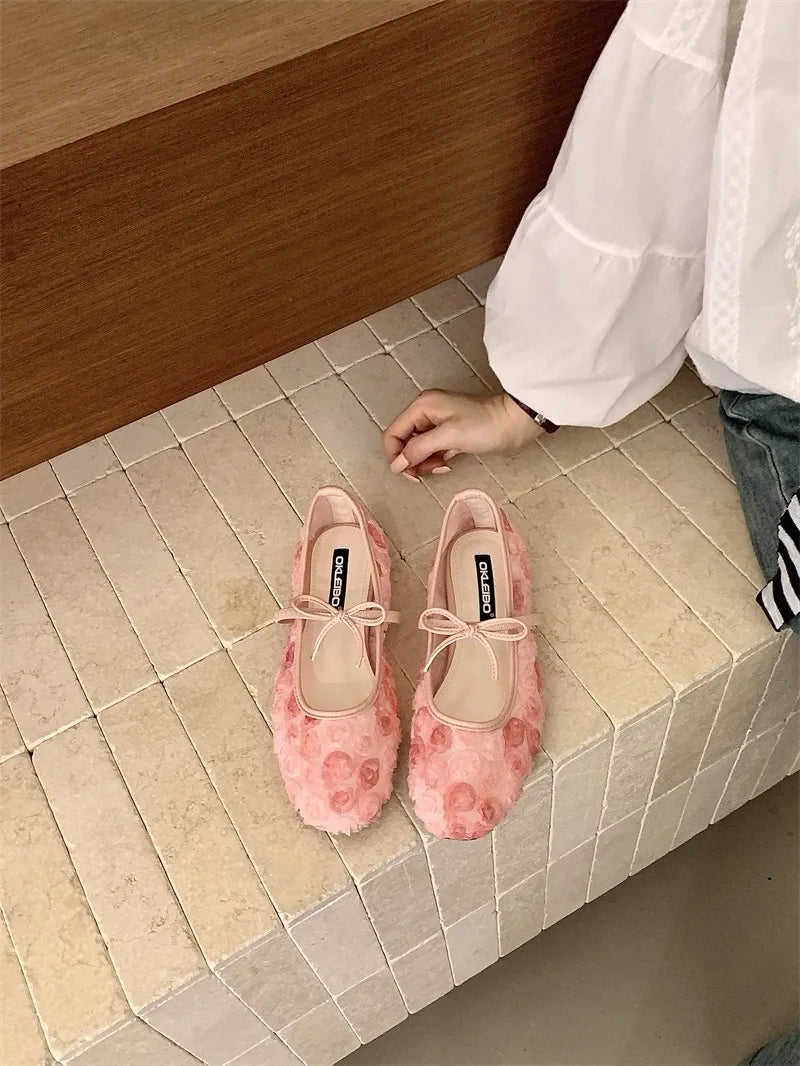 New Chinese Flat Green Shallow Single Shoes Women'S 2026 Spring and Summer New round Toe Mary Jane Shoes