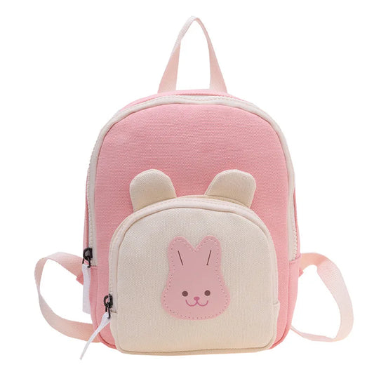 Korean Canvas Kids Backpack Kawaii Children'S Handbags for Girl Kindergarten Boy Schoolbag Cartoon Bear Bunny Toddler Bag 2023