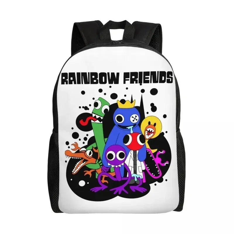 Custom Rainbows Friends Hug It Out Travel Backpack Men Women School Computer Bookbag Video Game College Student Daypack Bags