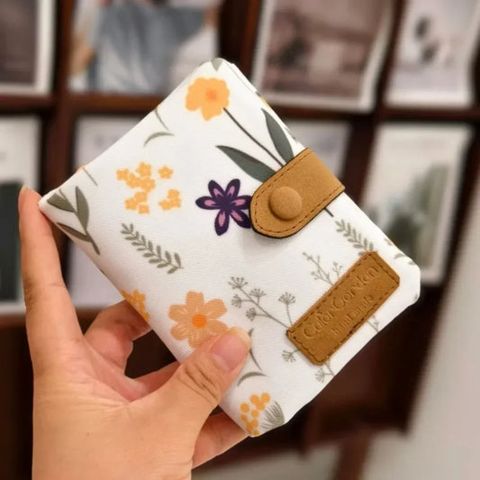 Women Cute Zipper Hasp Short Wallet PU Leather-Capacity Coin Purse Money Bag Frosted Printing ID Card Holder Girl Cute Clutch