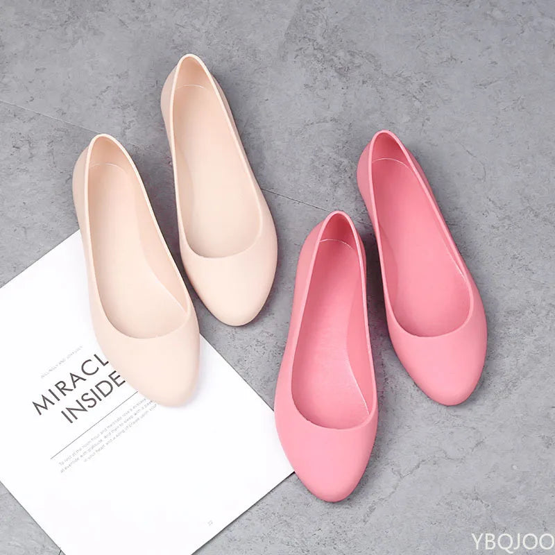 New Ladies Sandals Soft Pvc Plastic Flat Non-Slip Women Flat Shoes 2022