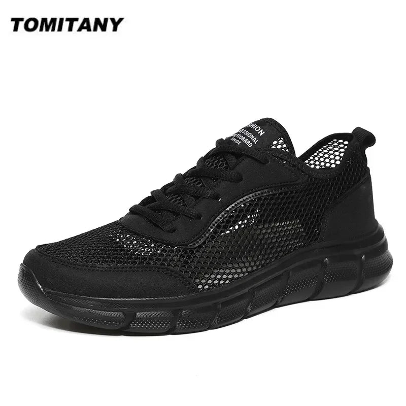 Summer Mesh Shoes Men Sneakers Breathable Light Men'S Casual Shoes Lace-Up Walking Footwear Tenis Masculino Zapatillas Hombre