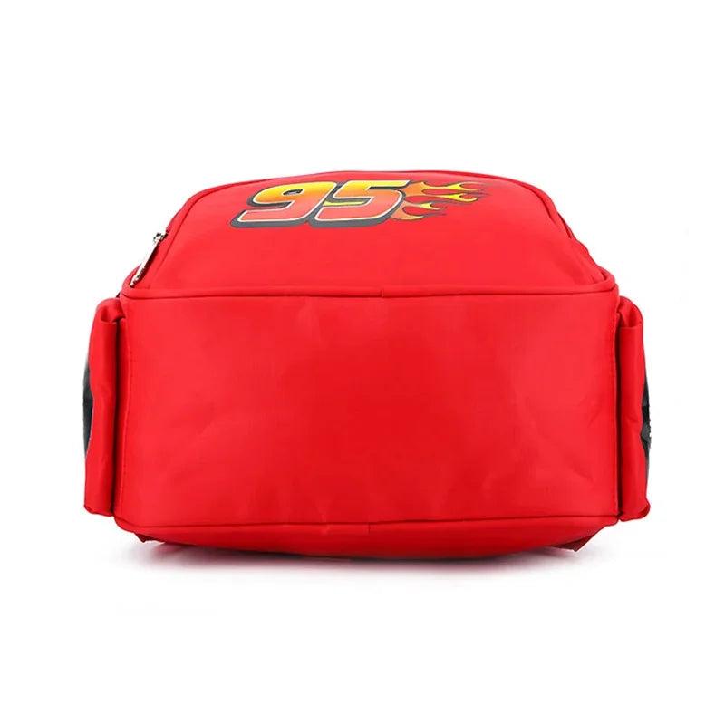 Lightning Mcqueen Car-Shaped Pattern Splash-Proof Lightweight Backpack for Kids and Boys