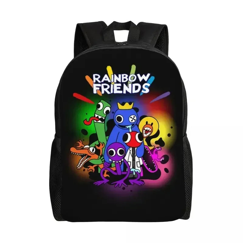 Custom Rainbows Friends Hug It Out Travel Backpack Men Women School Computer Bookbag Video Game College Student Daypack Bags