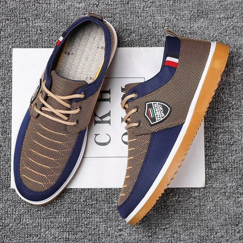 Men'S Casual Canvas Shoes Fashion Soft Sole Driving Shoes 2024 Designer Men Shoes plus Size Comfortable Sneaker Zapatos Hombres