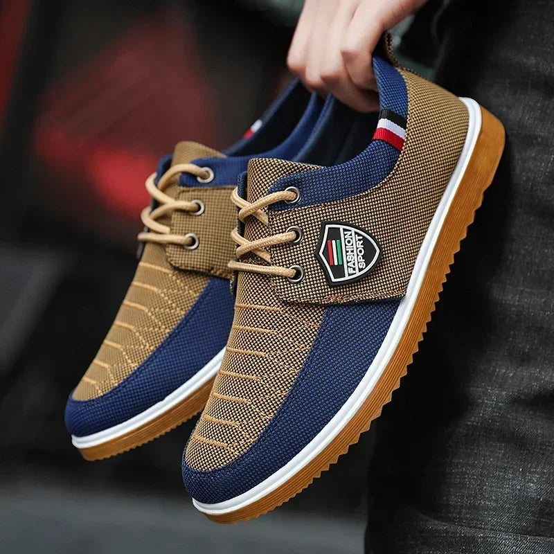 Men'S Casual Canvas Shoes Fashion Soft Sole Driving Shoes 2024 Designer Men Shoes plus Size Comfortable Sneaker Zapatos Hombres