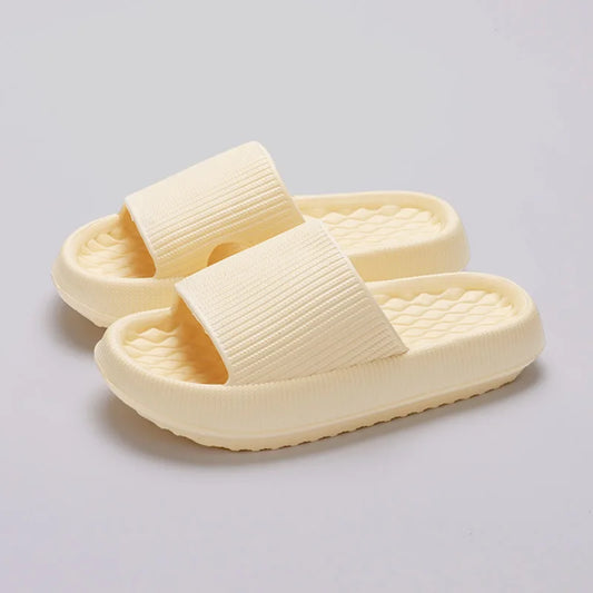 2026 Summer Non-Slip Soft Cloud Slippers Women Comfy Eva Thick Platform Slides Woman Couple Bathroom Home Flip Flops 45