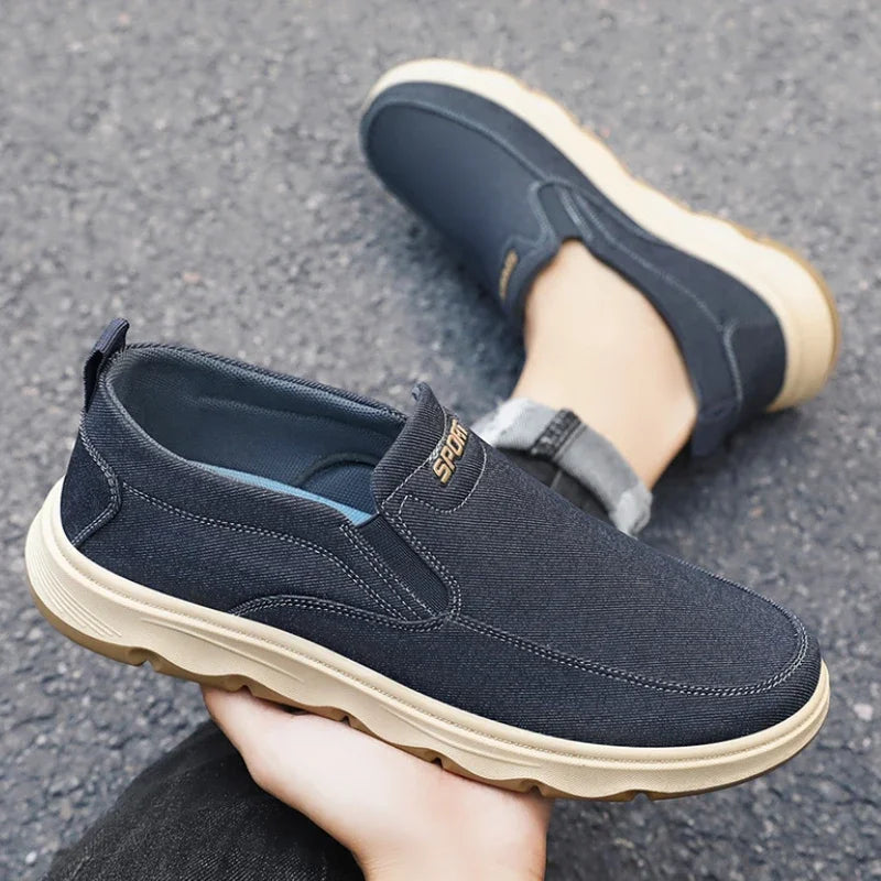 Men Canvas Shoes Fashion Breathable Casual Shoes for Men Light Non-Slip Loafers Outdoor Non-Slip Walking Shoes Men Sneakers New