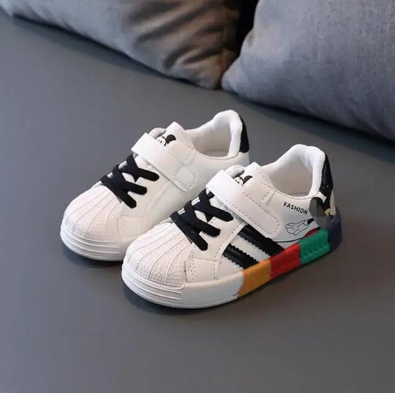 Mickey Minnie Children Casual Shoes Girls Boys Sneakers Kids Breathable Soft Sport Shoe Baby Toddler Outdoor Sneaker Spring
