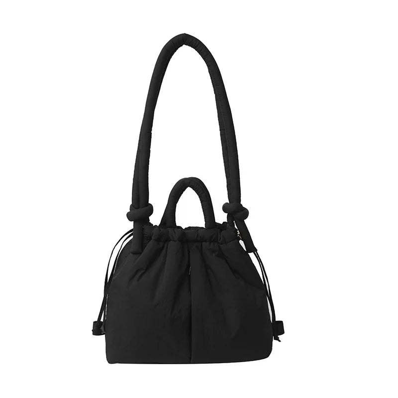 New Korean Fashion Fabric Shoulder Bag Soft Dacron Crossbody Bag Mini Tote Purses for Women Underarm Bags Handbags and Purses