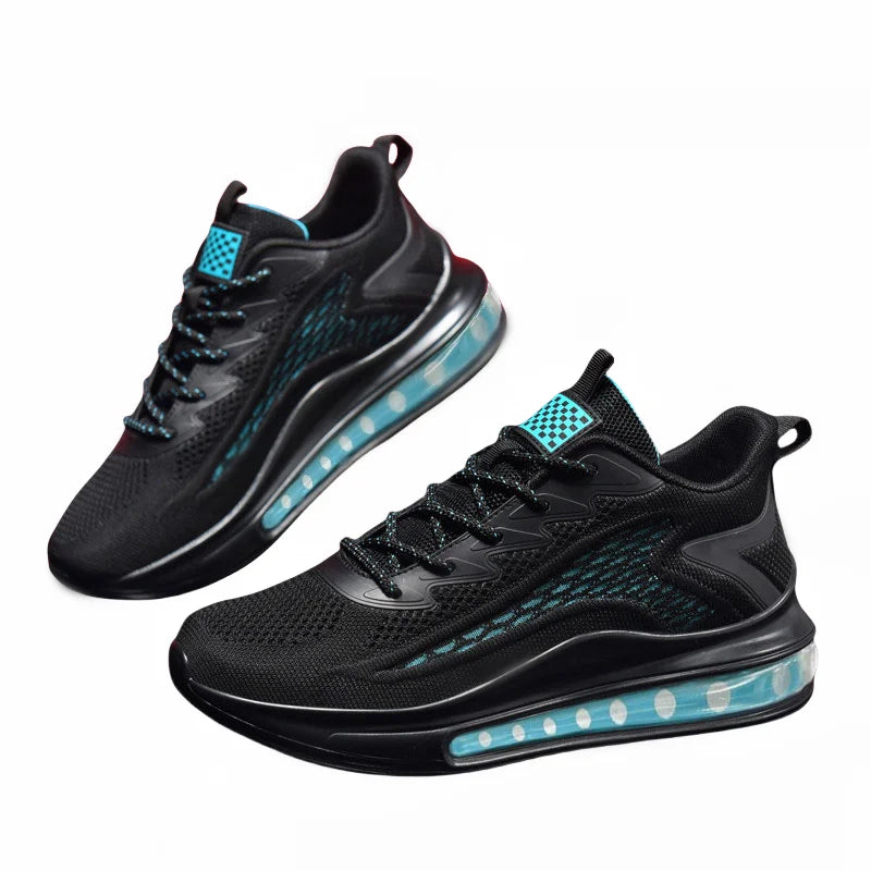 Large Size Men'S Shoes Breathable Lightweight Sports Shoes Outdoor Mesh Black Walking Shoes Trendy Men'S Casual Shoes Running Sh