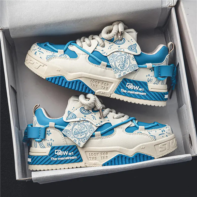 Fashion Skate Shoes Men'S Sneakers Men Breathable Running Shoes Outdoor Mesh Casual Shoe Man Lace up Vulcanized Shoes Zapatillas