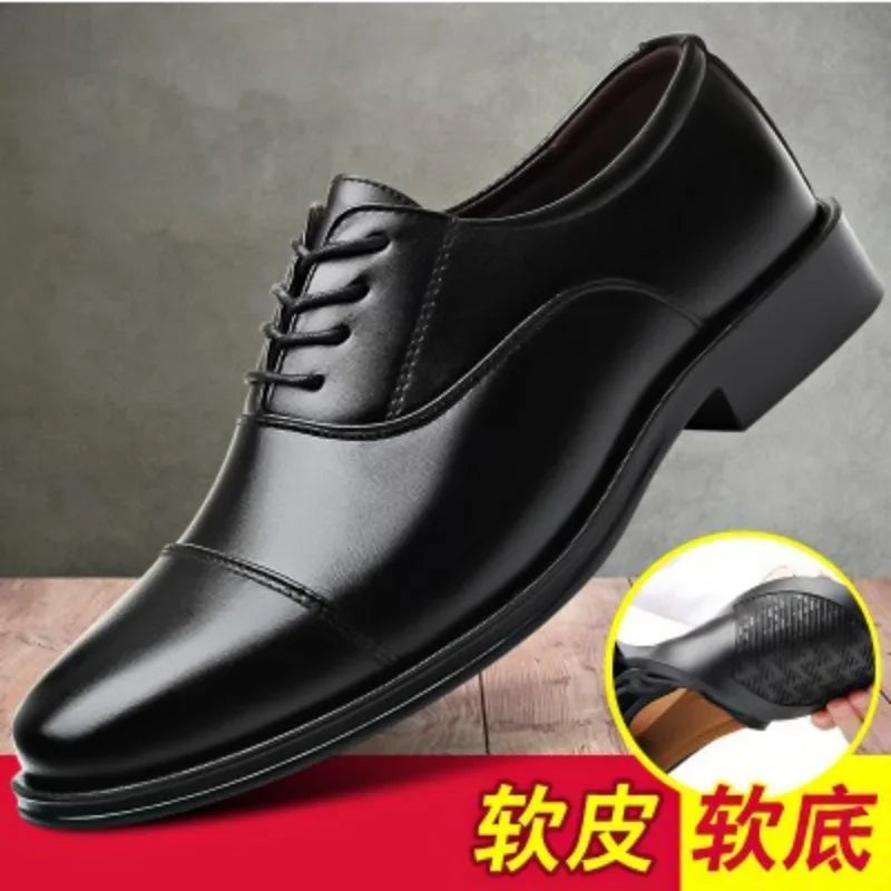 Shoes Men Leather Original Formal Business Mens Dress Shoes Comfortable Wear-Resistant Leather Wedding Shoe Oxford Shoes for Men