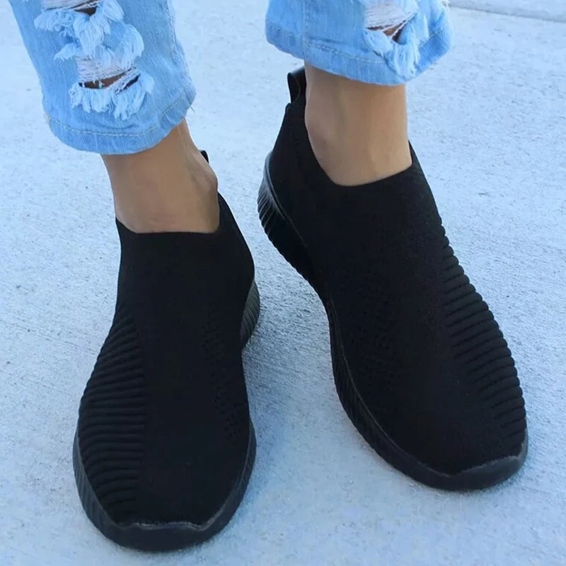 Fashion Women Flats Casual Women Shoe Slip on Women Loafers Walking Sock Sneakers Shoes Woman Outdoor plus Size Zapatos De Mujer