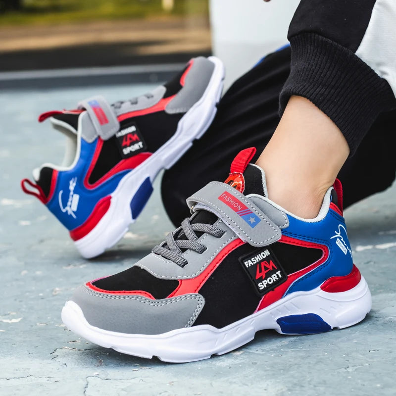 Four Seasons Children'S Fashion Sports Shoes Boys' Running Leisure Breathable Outdoor Kids Shoes Lightweight Sneakers Shoes