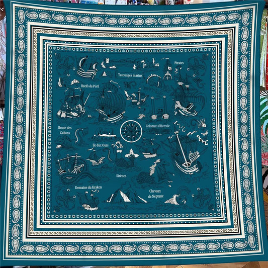 130Cm Winter Keep Warm Scarf Women Brand Silk Cashmere Square Scarf Shawl Luxury Paisley Scarves Wraps Pashmina Hijab Bandana