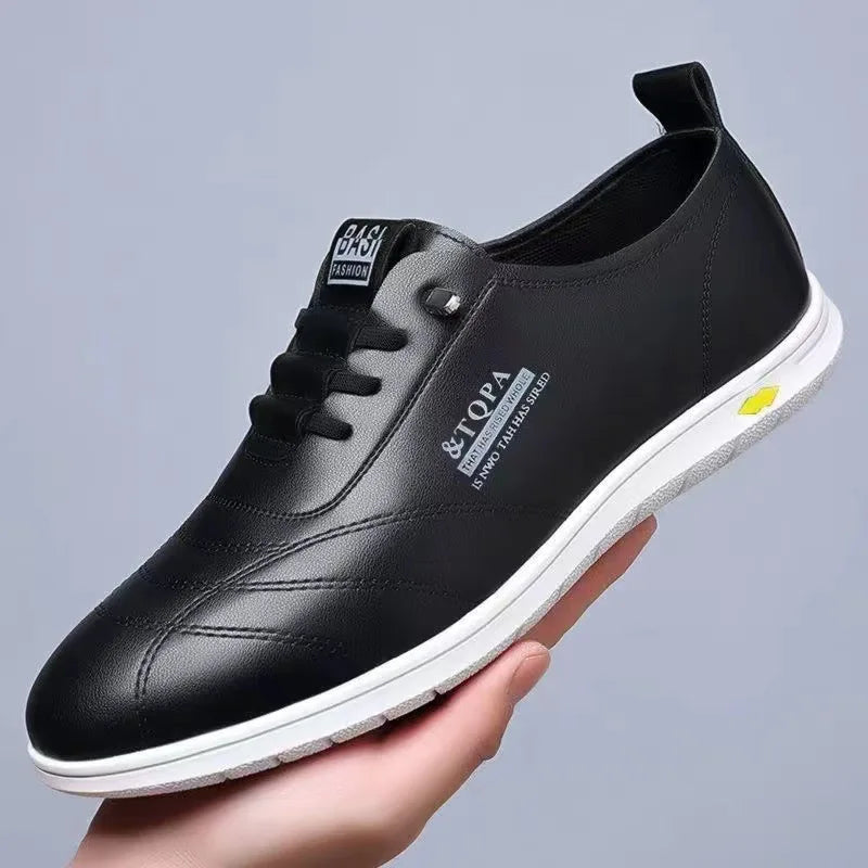 2025 New Men'S Loafers Fashion Casual Leather Shoes for Men Comfortable Soft Sole Driving Shoes Classic Versatile Walking Shoes