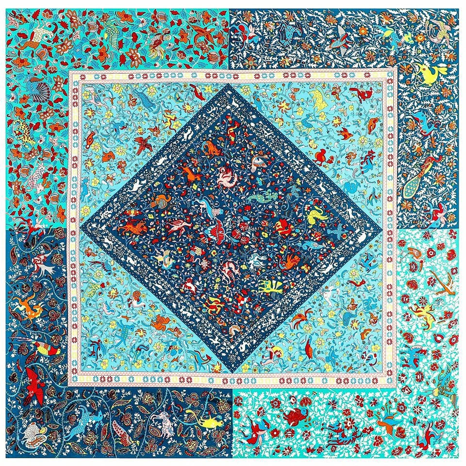 130Cm Paisley Design Brand Big Square Scarf Twill 100% Silk Scarf Women Luxury Fashion Shawl Echarpe Kerchief Scarves for Ladies